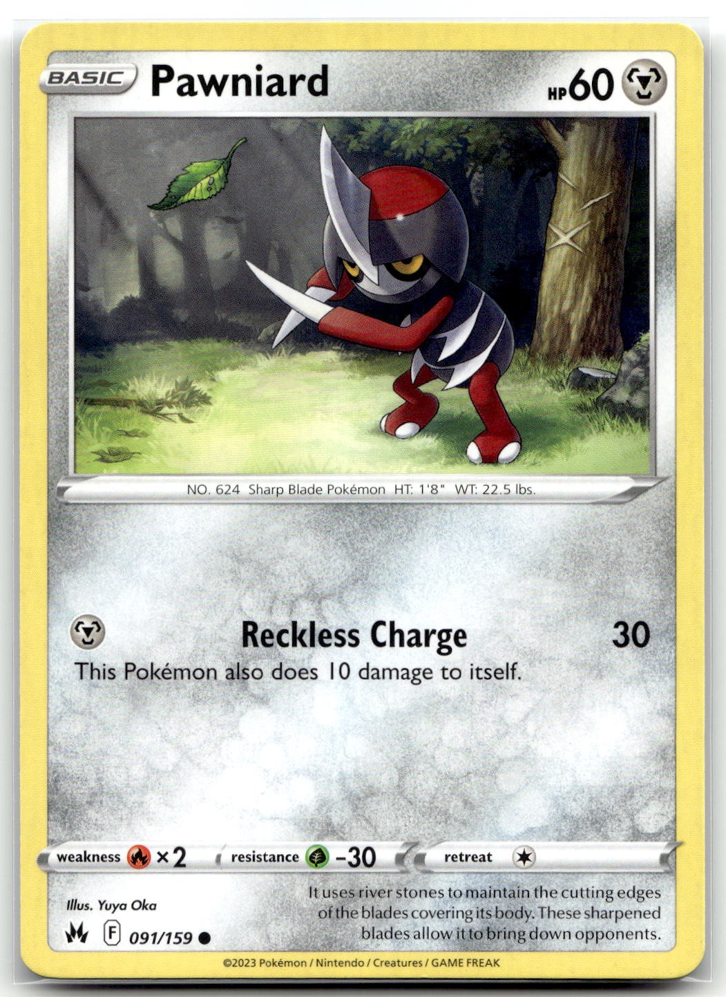Pawniard (91) 091/159 SWSH: Corona Zenith Pokemon comune TCG NM