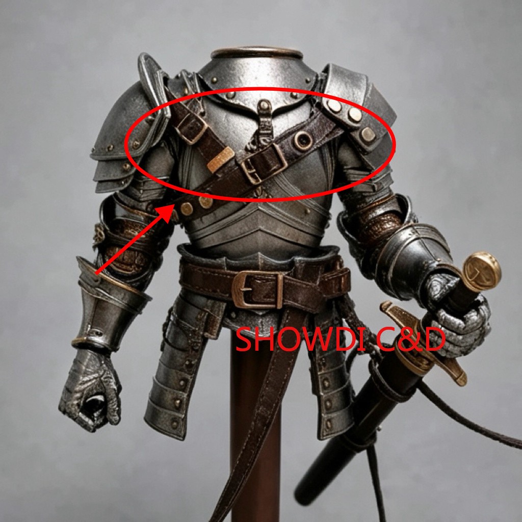 NEW 1/12 Medieval Leather Armor & Pauldrons Fits 6" Action Figures (No Figure)