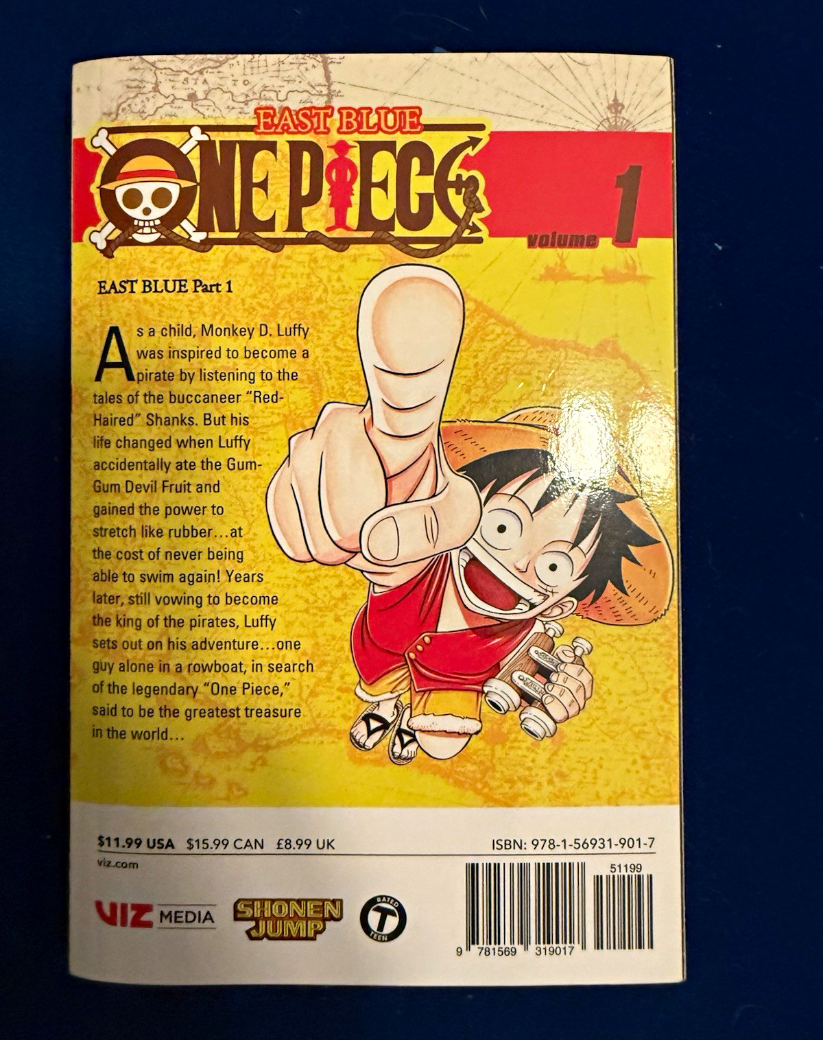 Lotto manga VIZ Media One Piece East Blue Omnibus Vol 1-12 di Eiichiro Oda