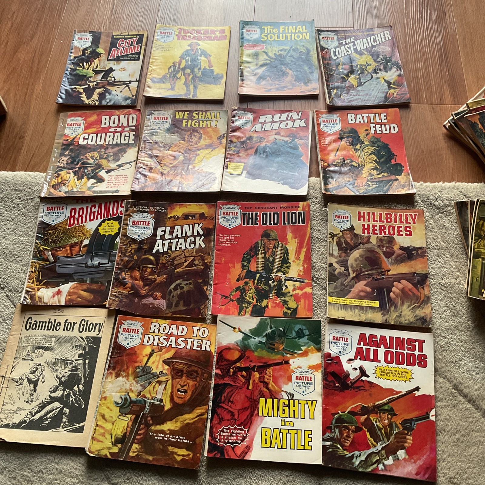 BATTLE PICTURE LIBRARY COMICS X 64 Early Issues. Similar to Commando comics