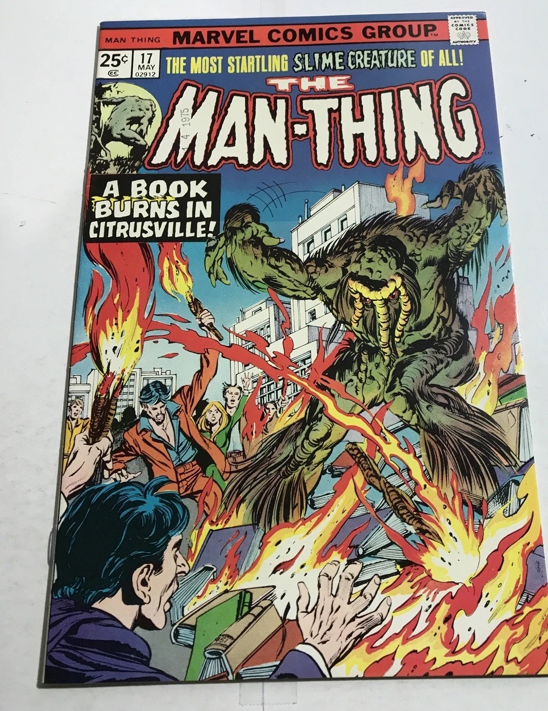 Francobollo Man-thing 17 1974 7.0 Data Gb2