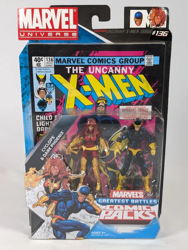 Marvel Universe Cyclops & Dark Phoenix 3.75" 2009 Hasbro Action Figure SEALED