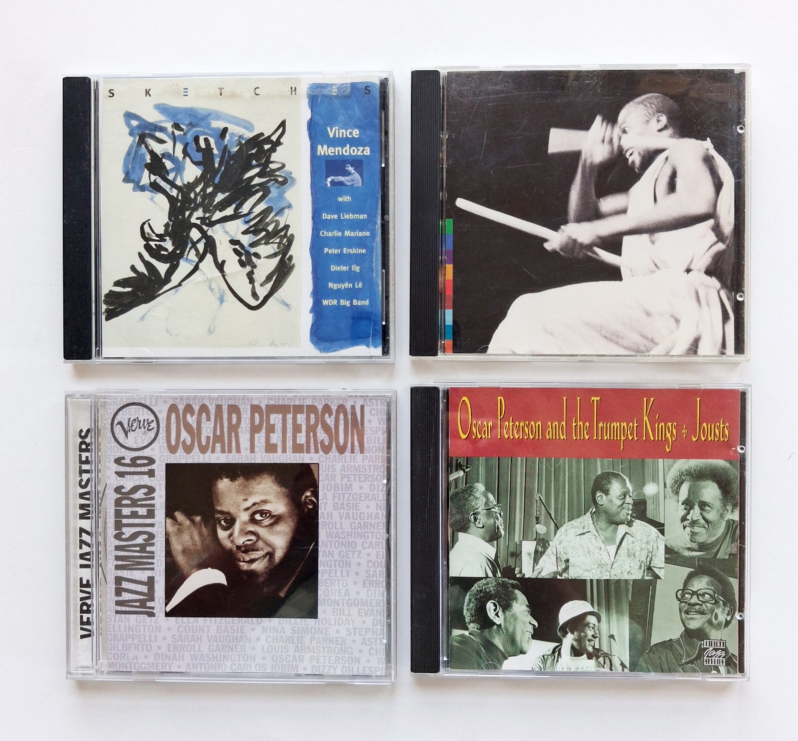 Oscar Peterson CD Lot 4 Trumpet Kings Vince Mendoza Sketches Burundi Drums Jazz
