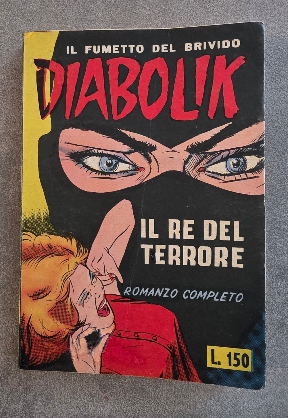 Diabolik prima serie n. 1 ristampa 1964 sodip  con pubblicita' originale
