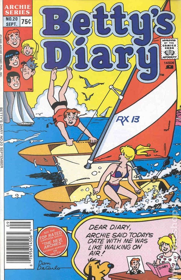 Diario di Betty #20 FN/VF 7.0 1988 Immagine Stock
