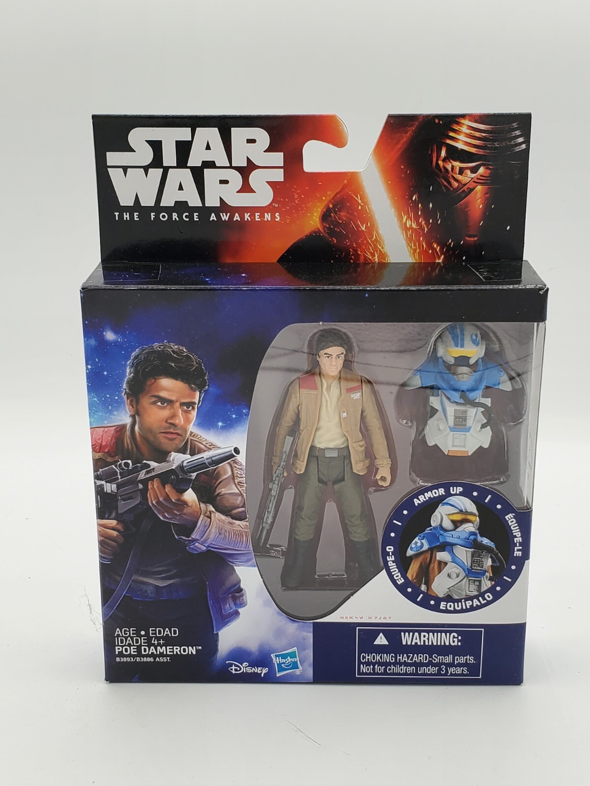 Hasbro Star Wars The Force Awakens Poe Dameron 3.75" Figure Armor Up NIB SEALED