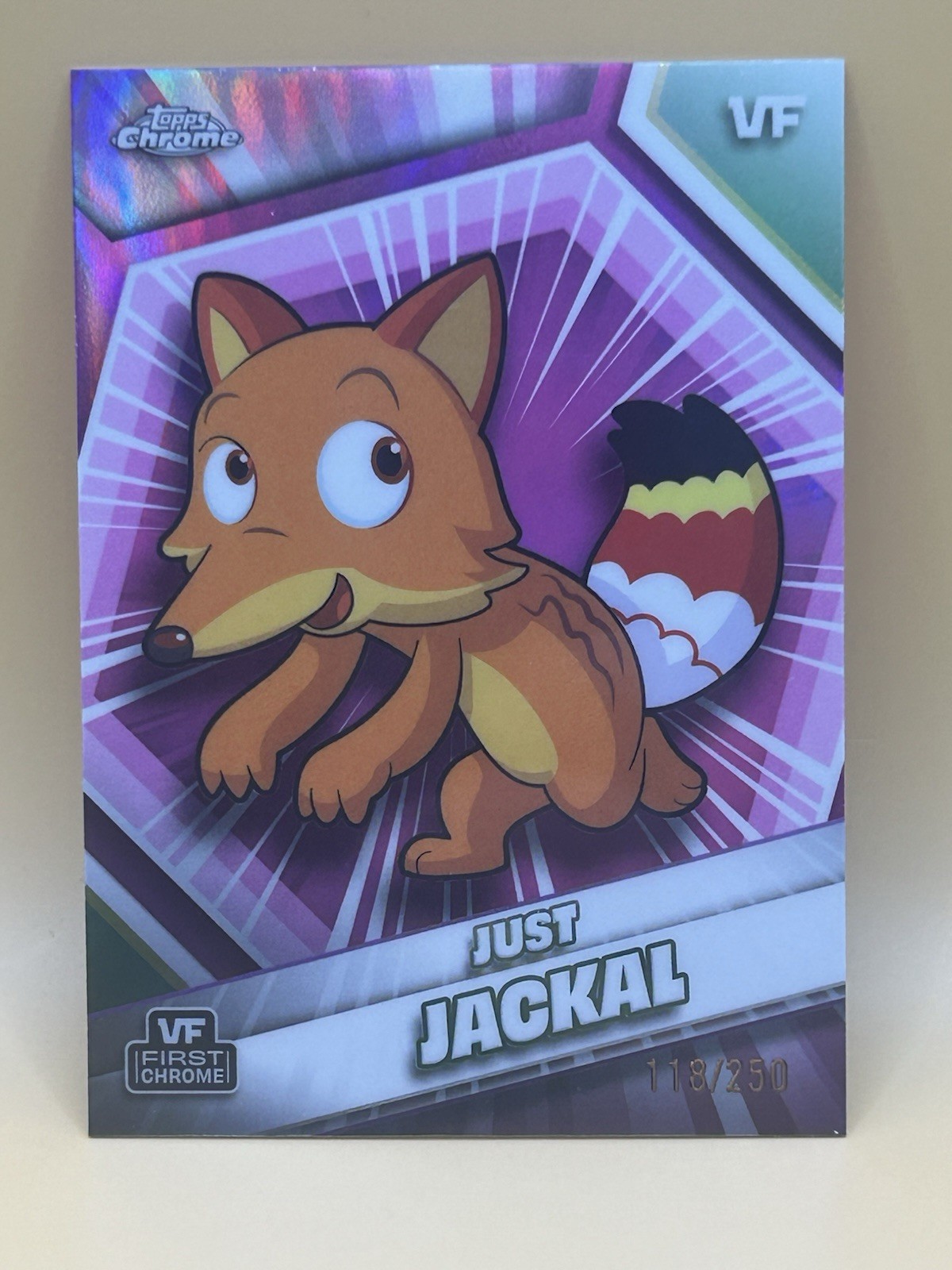 2026 Topps Chrome VeeFriends Just Jackal 118/250 Pink Refractor 106 Near Mint