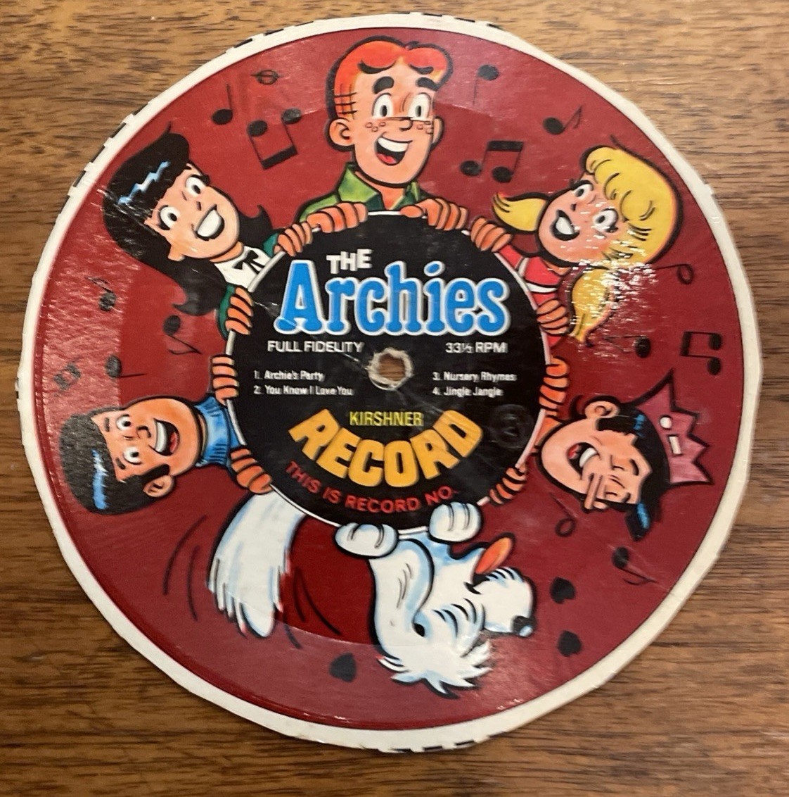 The Archies Cereal Box EP Kosher Records Pop Four Songs 33 1/3 Rpm