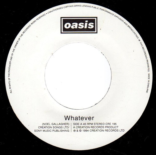 Oasis - Whatever (7", Single, Jukebox) (Very Good Plus (VG+)) - 4025575395