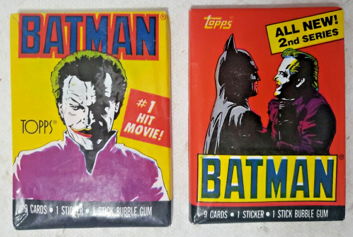 Batman Movie Topps 1989 prima e seconda serie mai aperto (2 confezioni).