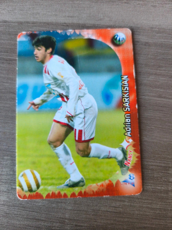 Carte Adrian Sarkisian ASNL Nancy Lorraine Ligue Football match club Lorrain