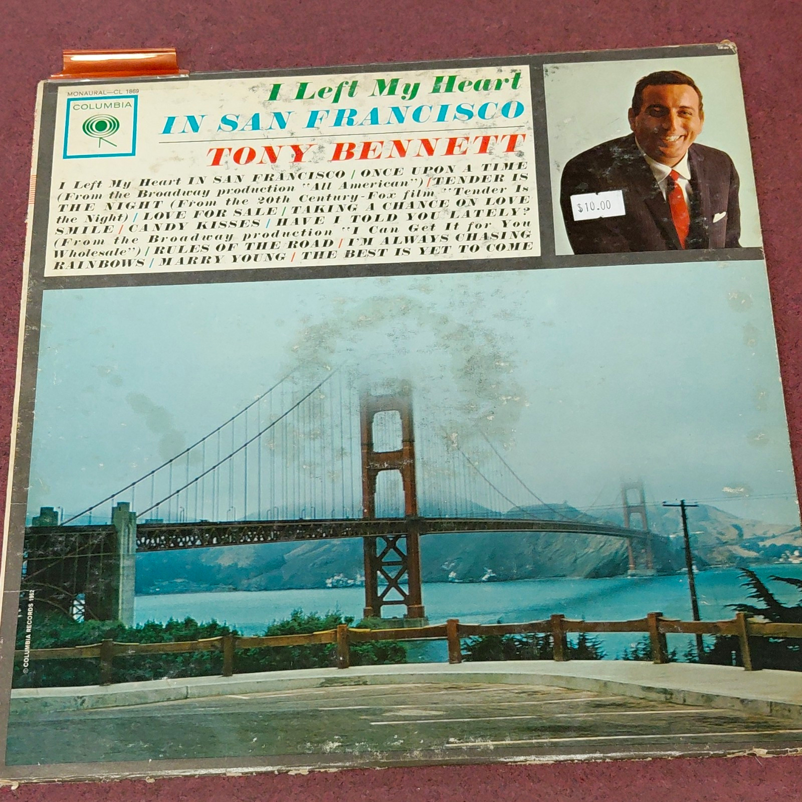 Tony Bennett - I Left My Heart In San Francisco LP 1962 Columbia CL 1869 Mono