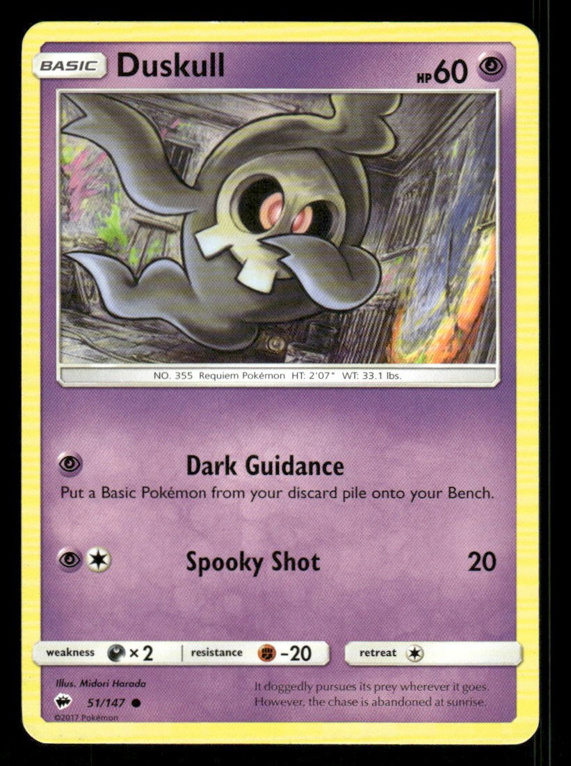 Duskull SM - Burning Shadows 51/147 Common Pokémon — English NM
