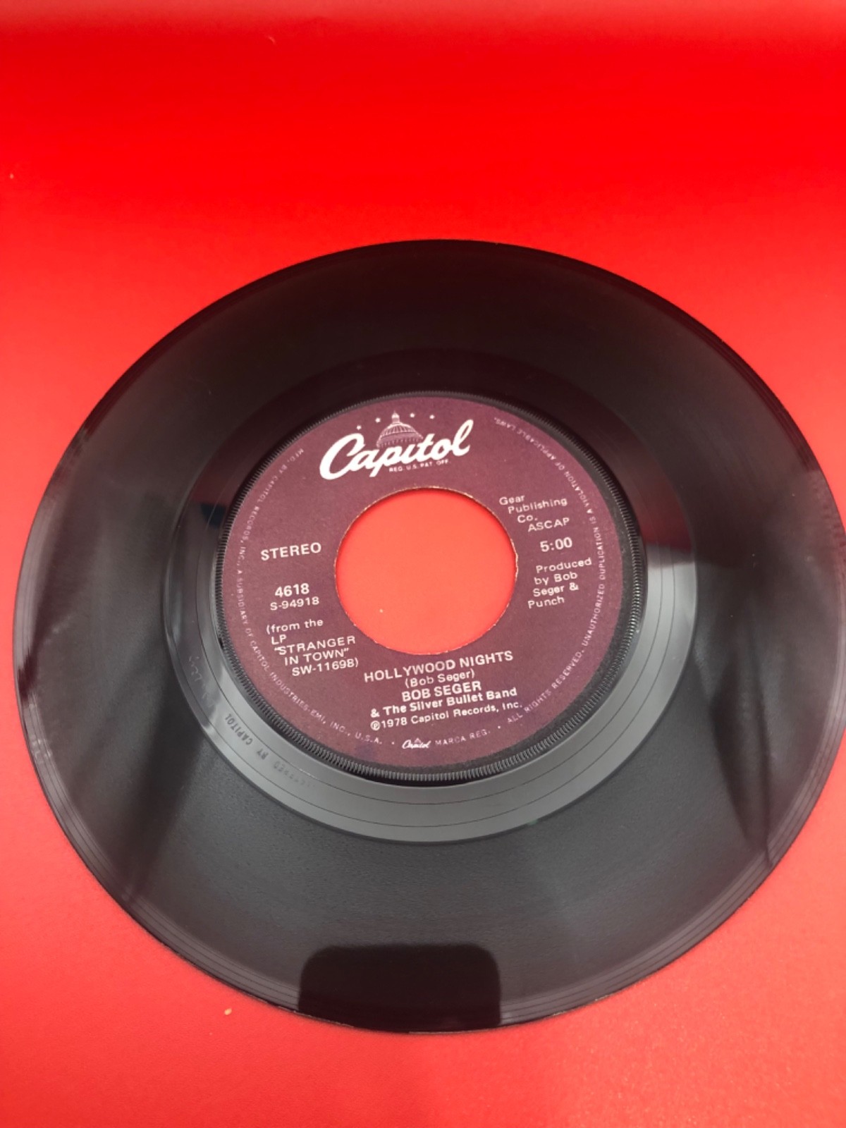 Bob Seger - Brave Strangers/Hollywood Night  45rpm VG