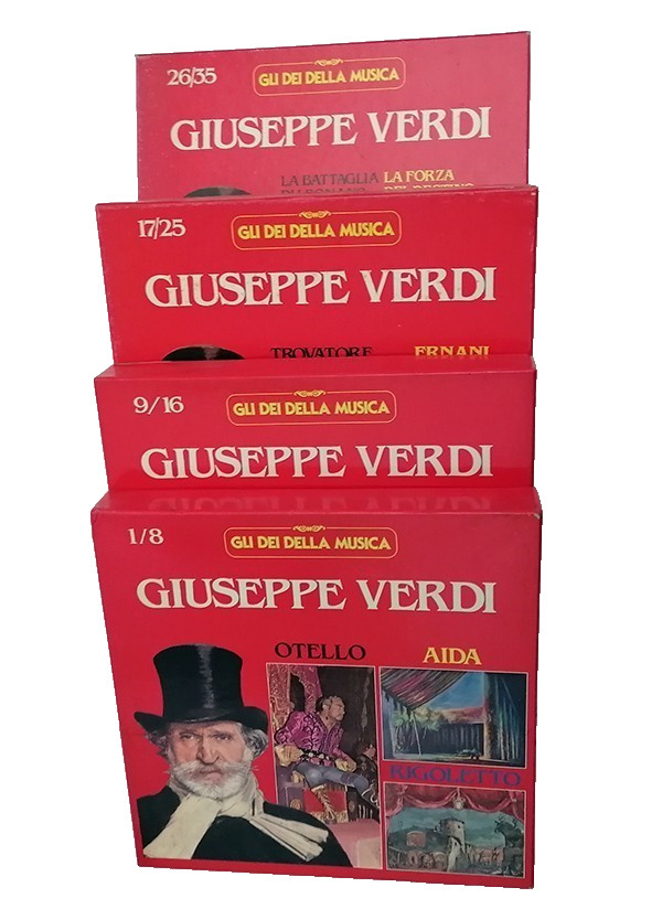 🌎33 GIRI LP DISCO 4 cofanetti contenenti 35 lp-GIUSEPPE VERDI Gli Dei Della 🌎