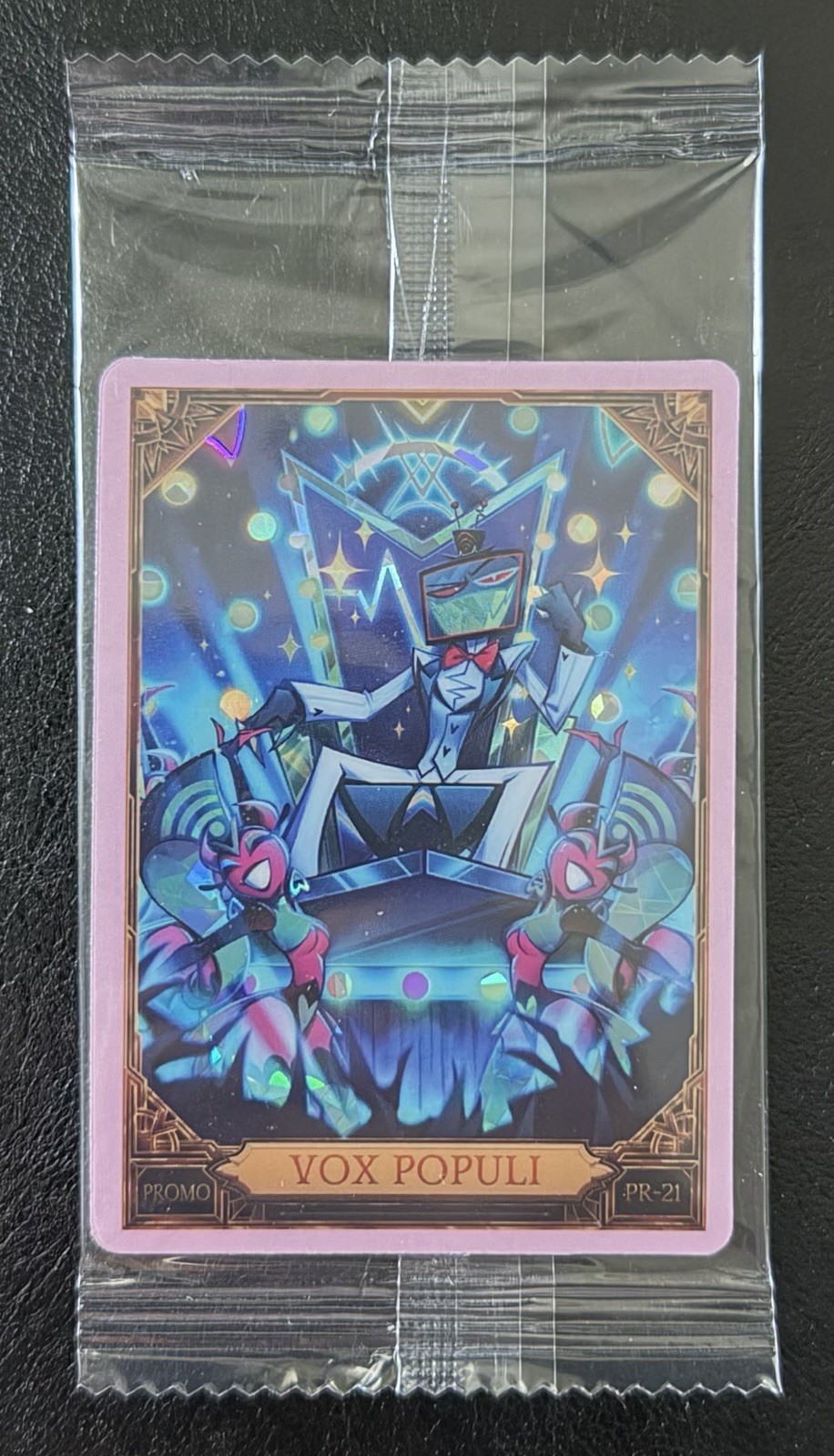 Carta promozionale Hazbin Hotel Trading Cards Vox Populi Cracked Ice (PR-21) 🔥In mano🔥