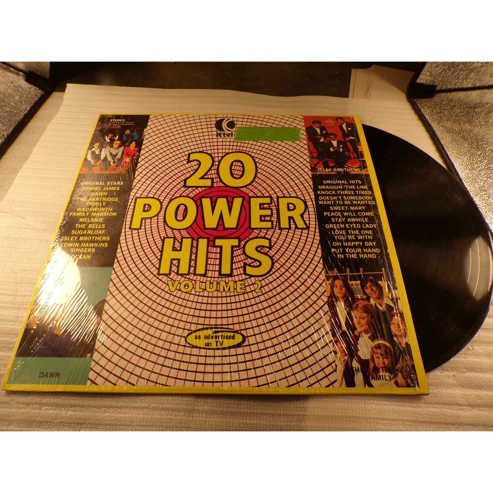 K-Tel 20 Power Hits Volume 2 Vinyl LP Tommy James Partridge Family TU 222 1971