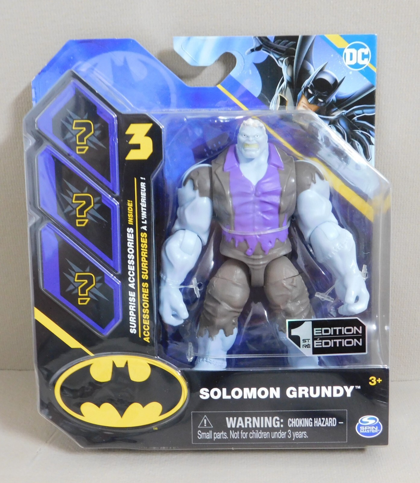 DC "SOLOMON GRUNDY" 4" Action Figure 1°. Edizione Con 3 Accessori Sorpresa Nuova Con Scatola
