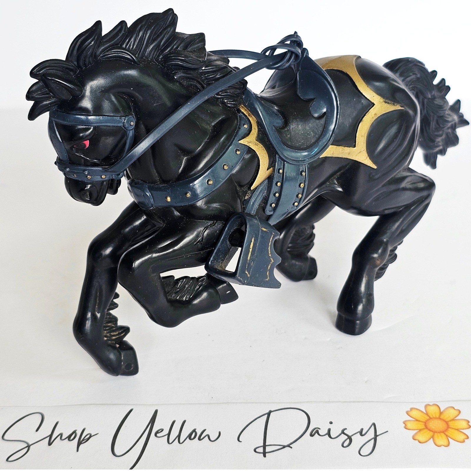 Accessorio action figure vintage Batman Cavaliere Oscuro Bat-Horse Stallone nero oro