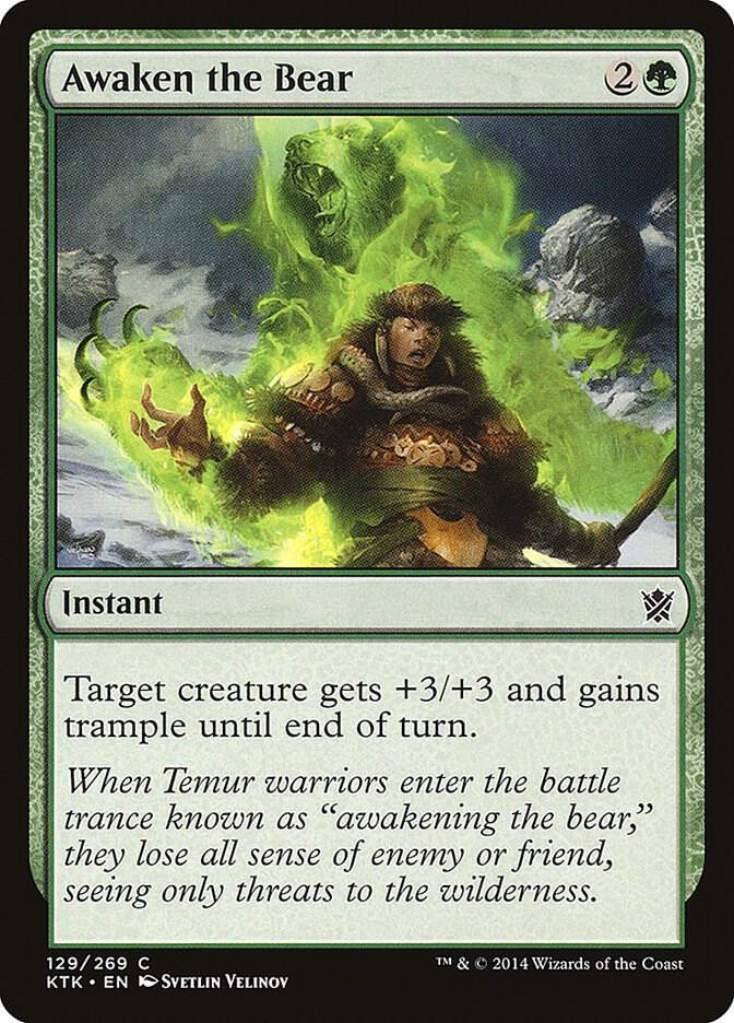 Risveglia l'Orso 129 Khan di Tarkir Magic: The Gathering