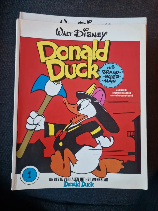 Stripboek Donald Duck als brandweerman nr 1