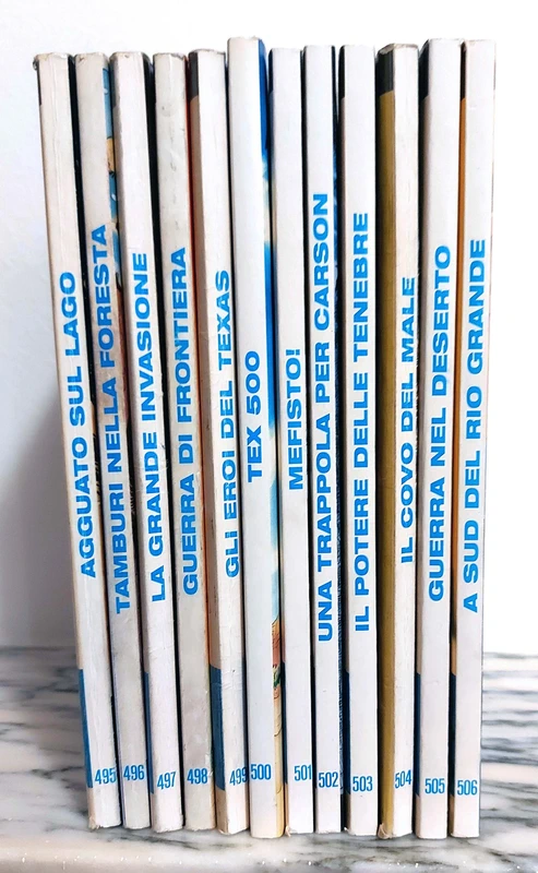 12 numeri fumetto TEX annata 2002 dal n. 495 al n. 506 ottime condizioni