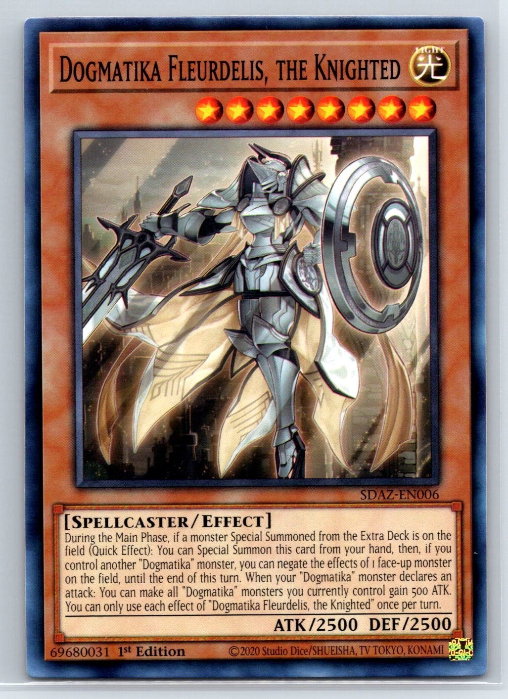 Yu-Gi-Oh! Dogmatika Fleurdelis, il Cavaliere SDAZ-EN006 Comune 1a Edizione Nuovo con etichette