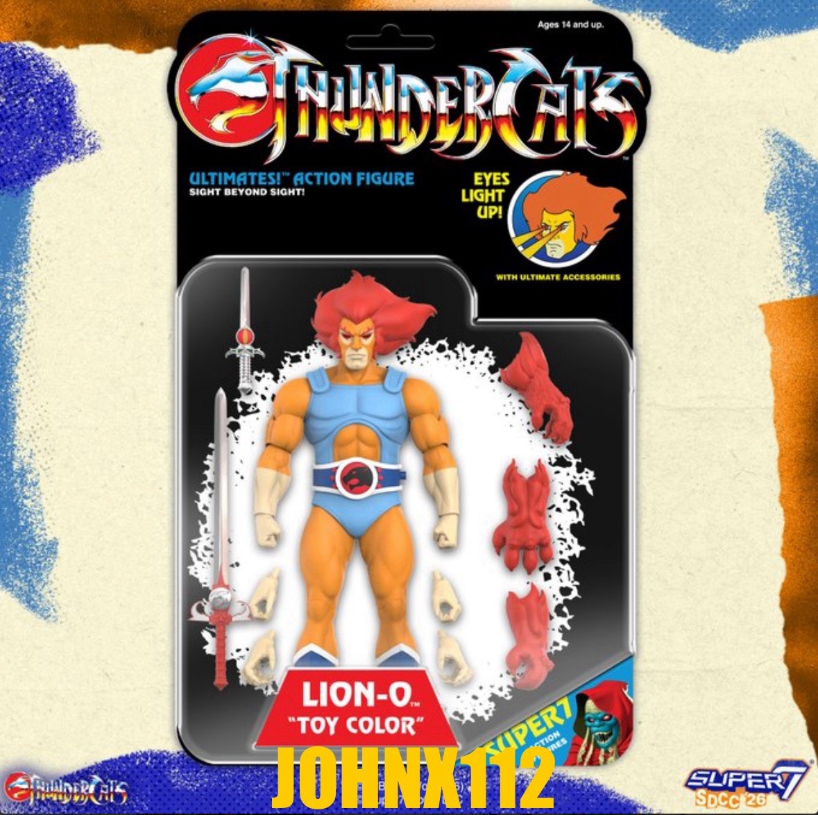 SDCC 2026 Super7 ThunderCats Lion-O Ultimates! Modellino PREVENDITA