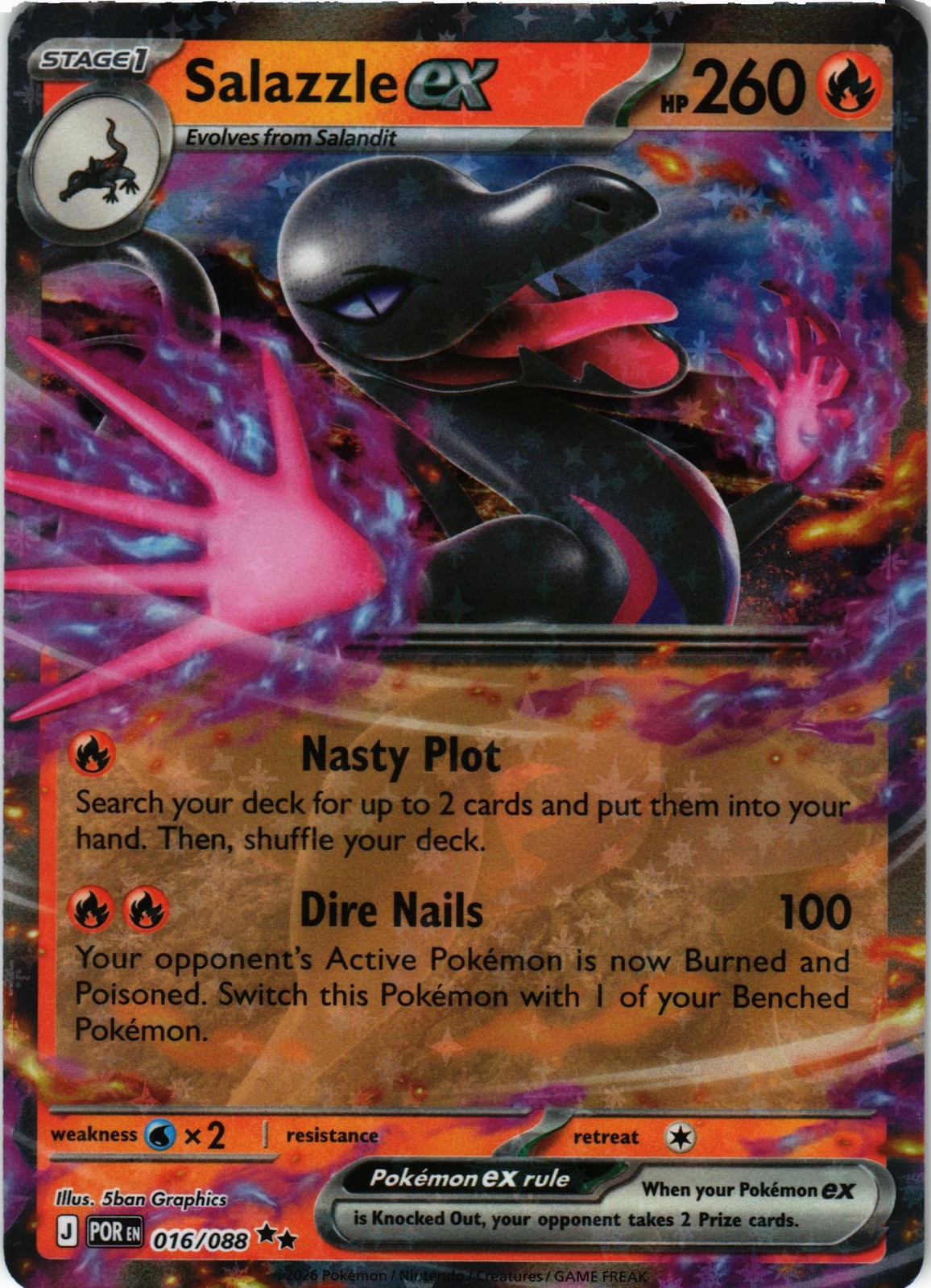 Pokémon ME03: Ordine Perfetto #016/088 Salazzle ex