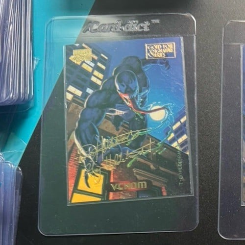 Rare 1994 Fleer Marvel Masterpieces Gold Foil Signature Venom Card # 131