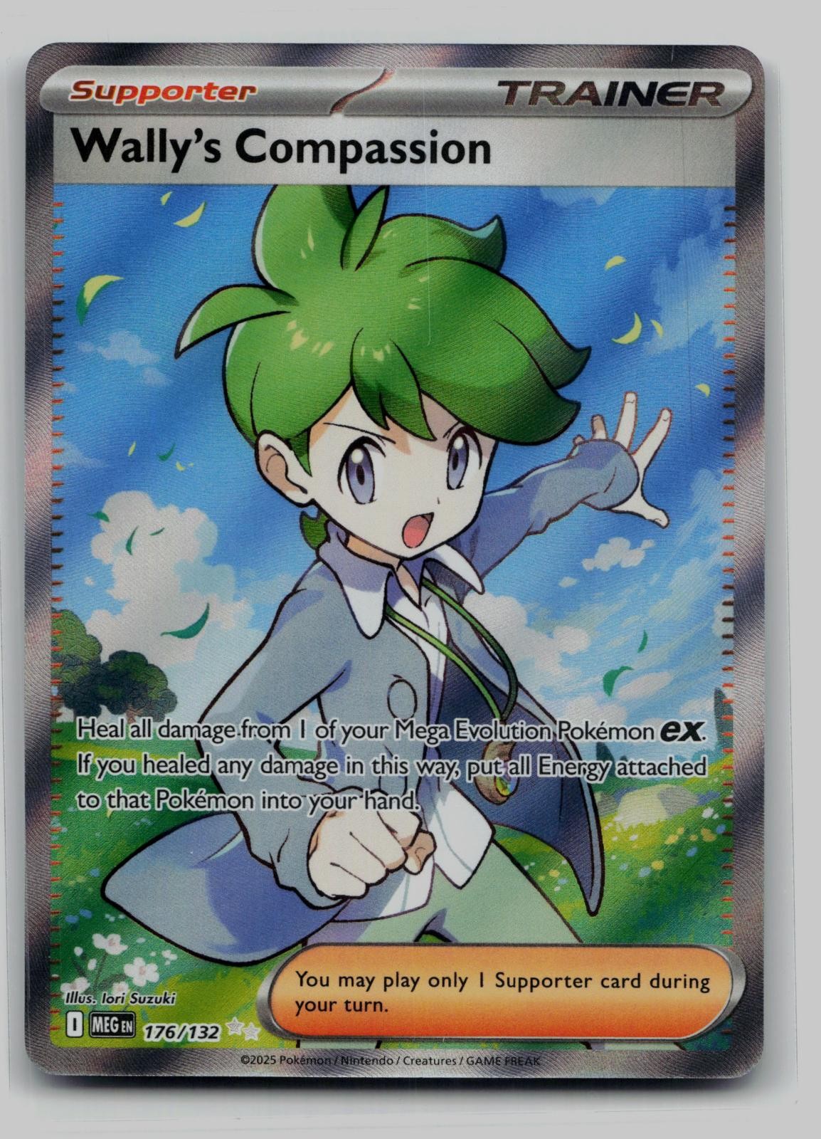 Wally's Compassion 176/132 Ultra Rare Mega Evolution Pokemon Holo Near Mint