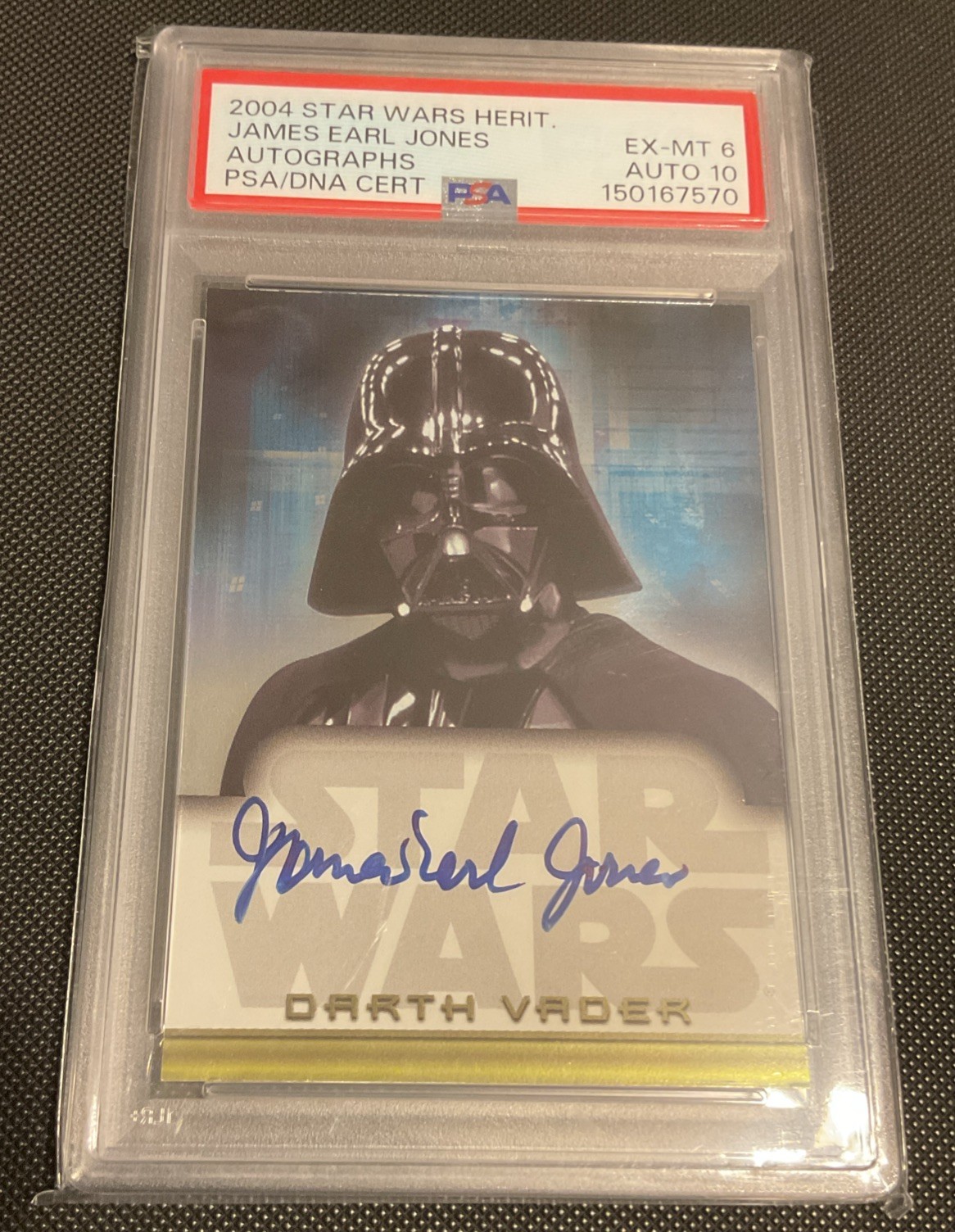 2004 Topps Star Wars Heritage James Earl Jones Darth Vader Auto 10 PSA 6