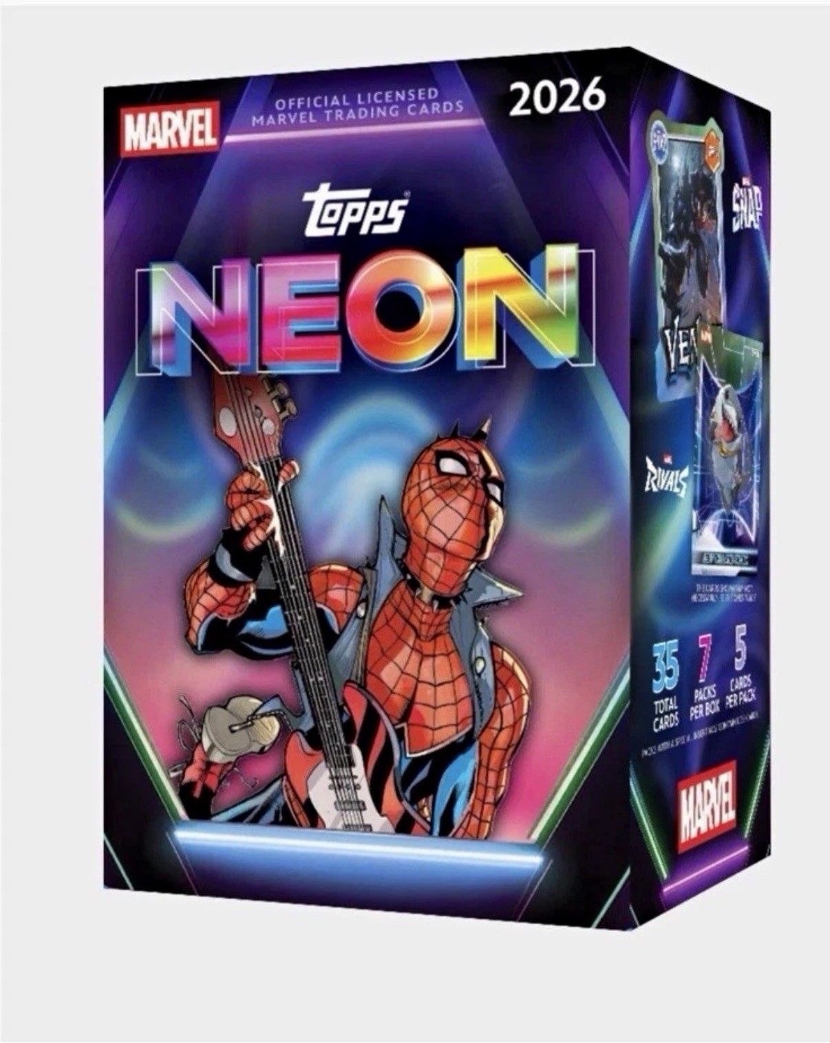 Topps 2026 Neon Marvel confezione valore 35 carte 