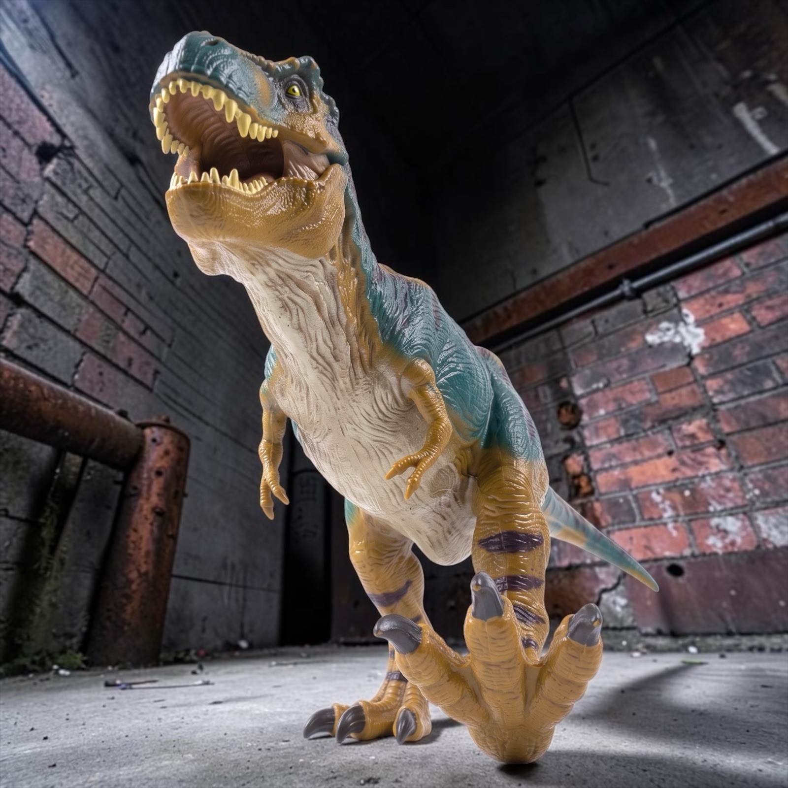 1997 Kenner "The Lost World: Jurassic Park" Electronic Bull T-Rex (JP28) FUNZIONANTE!