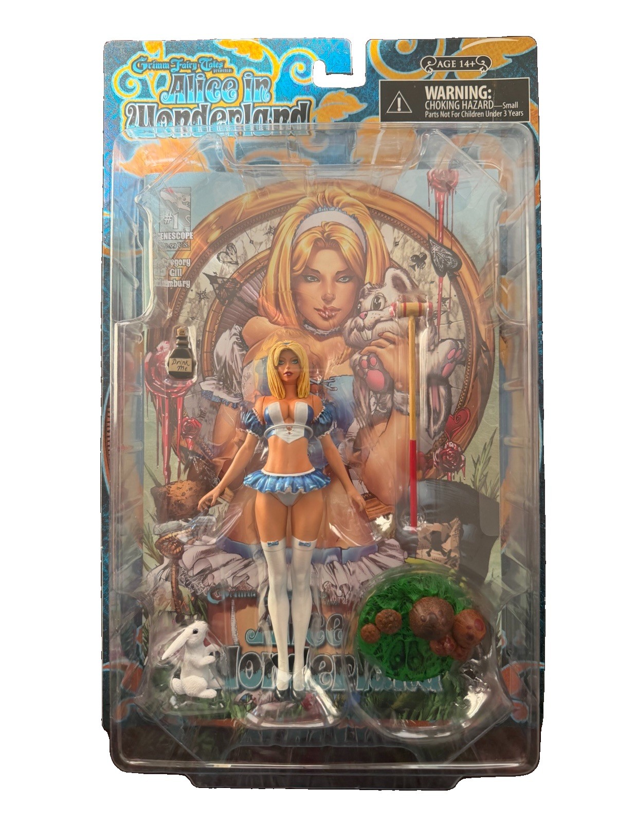 Grimm Fairy Tales Alice Liddle Figura Abito Blu CS Moore Studio/Zenescope NUOVO