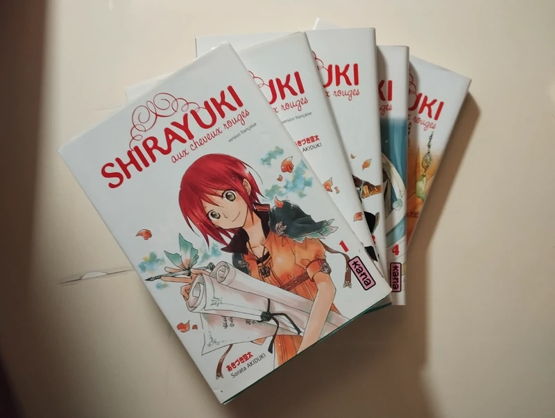 manga shirayuki aux cheveux rouge lot - tome 1 à 5