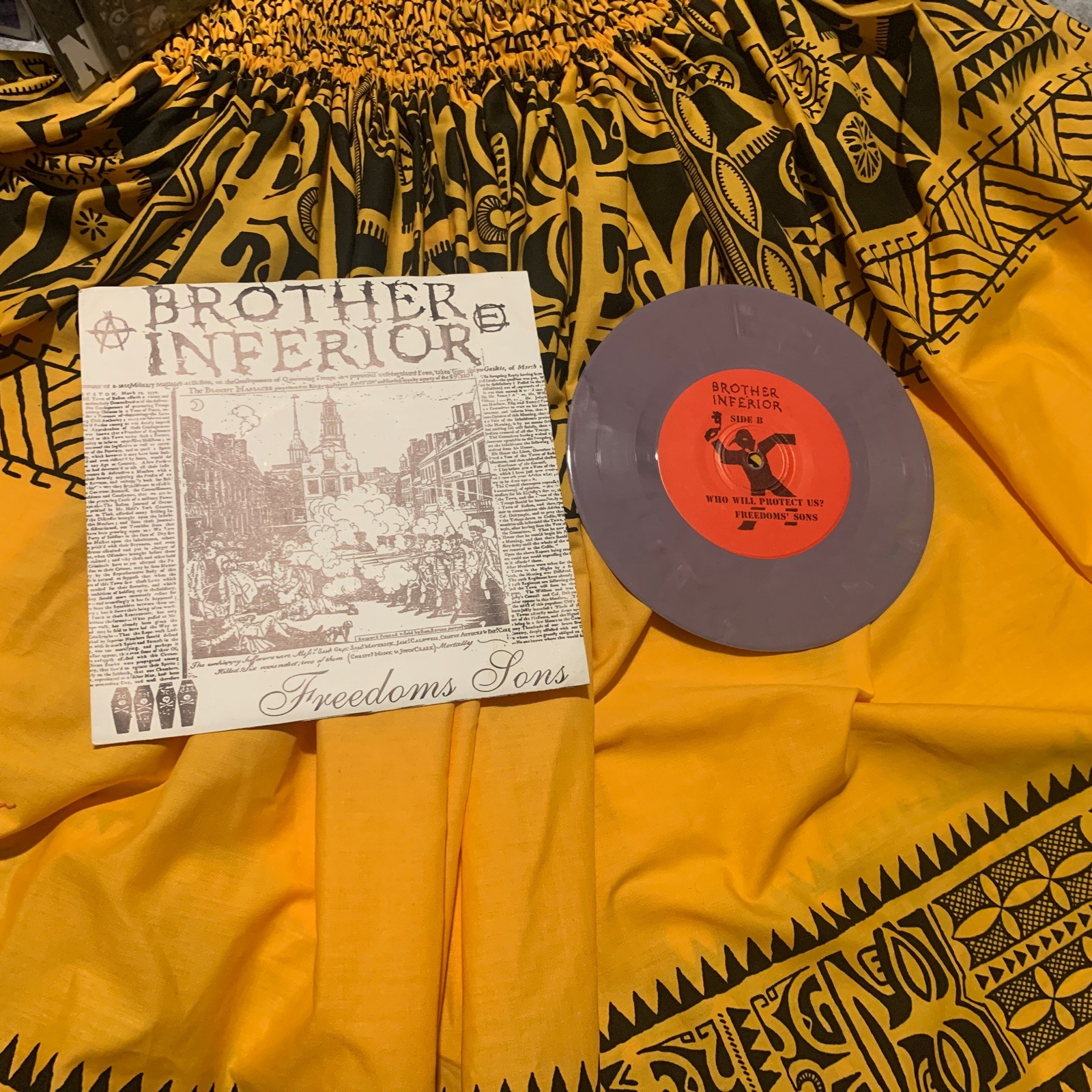 N.O.T.A. Brother Inferior 45 Hardcore Punk Gray Purple Disc