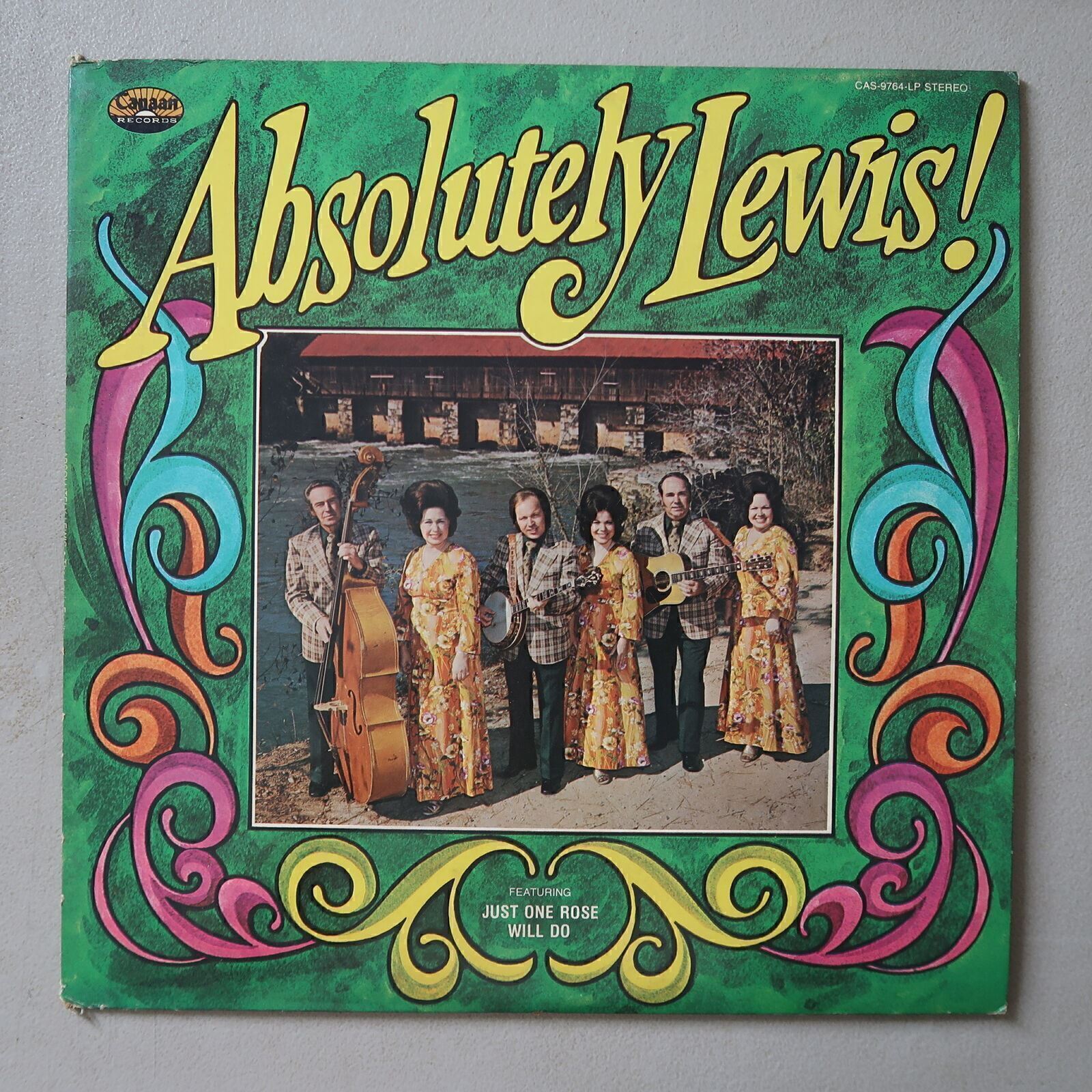 LEWIS FAMILY ABSOLUTELY LEWIS! VINYL LP CANAAN VG AUTOGRAPHED 81