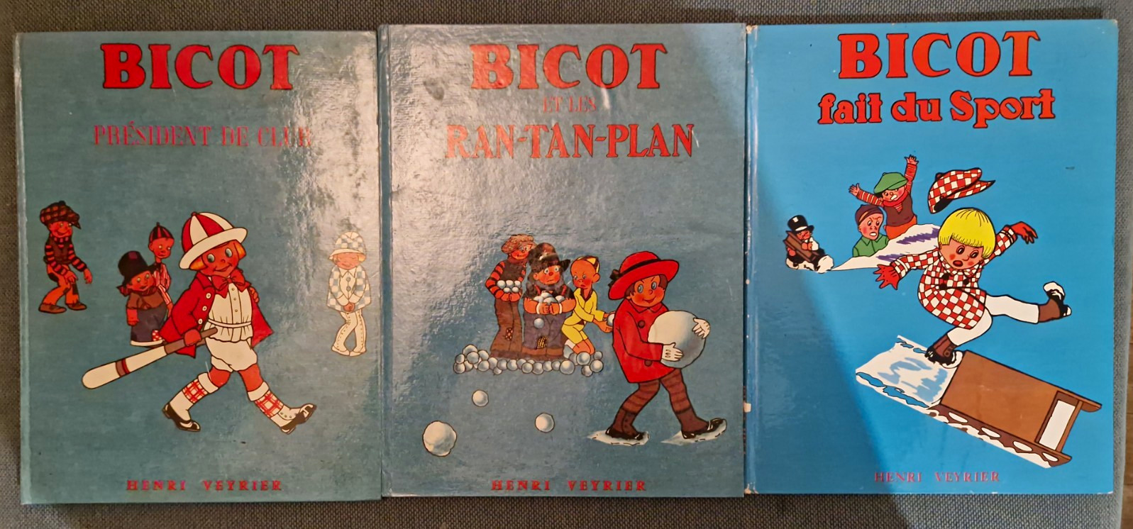 Set 3 Bicot Comics Henri Veyrier (1974) Hardcover Set.
