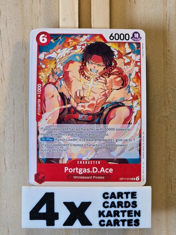 Portgas.D.Ace - OP17-013 - 4 pezzi - One Piece TCG