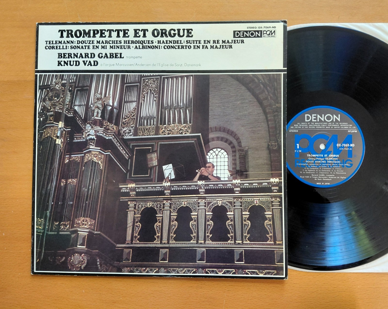 Trompette Et Orgue Bernard Gabel Knud Vad 1976 Denon OX-7069-ND Japan