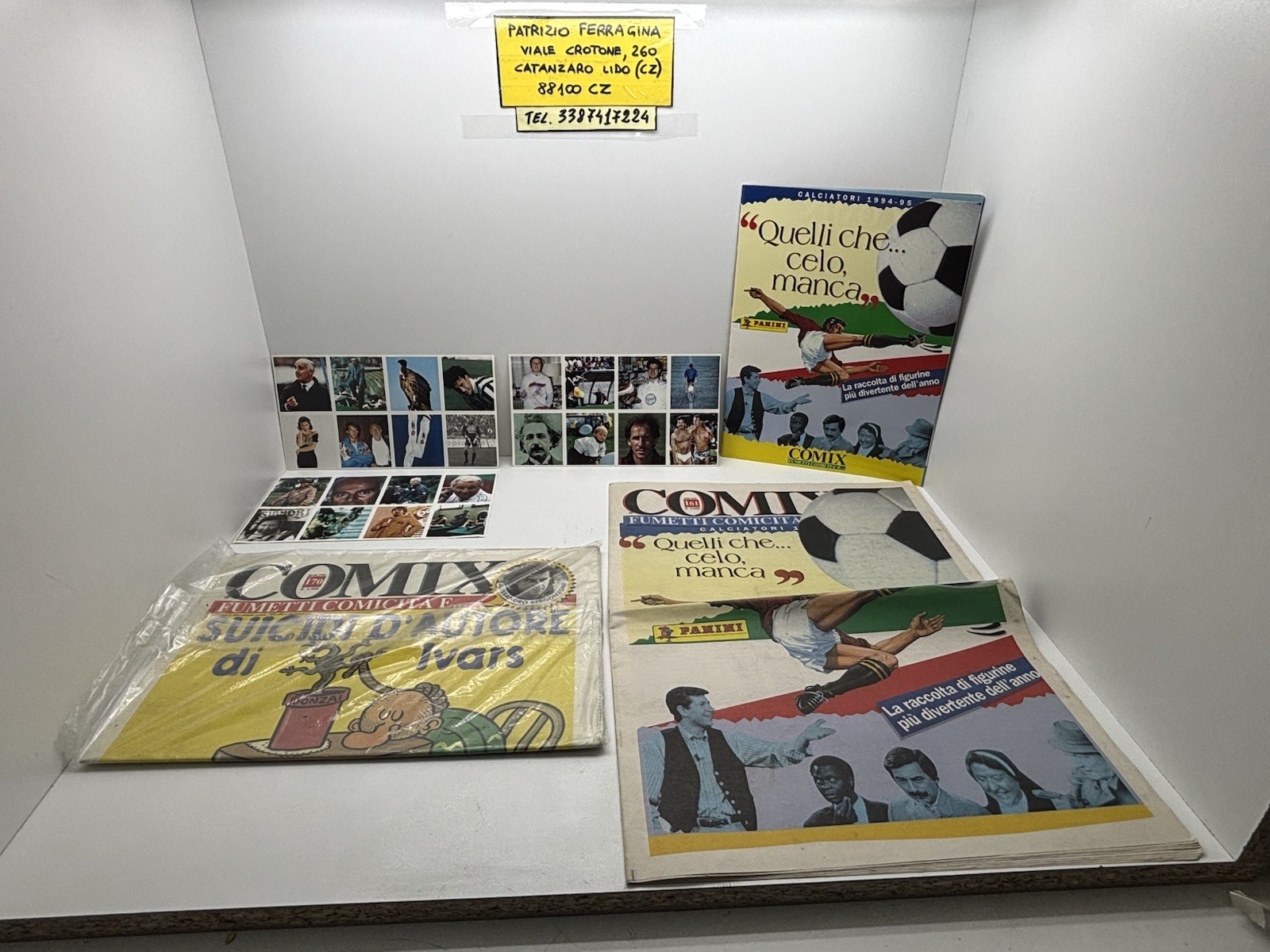 COMIX Calciatori 1994-95 Album no panini  "Quelli che... celo, manca"n.161, 170 