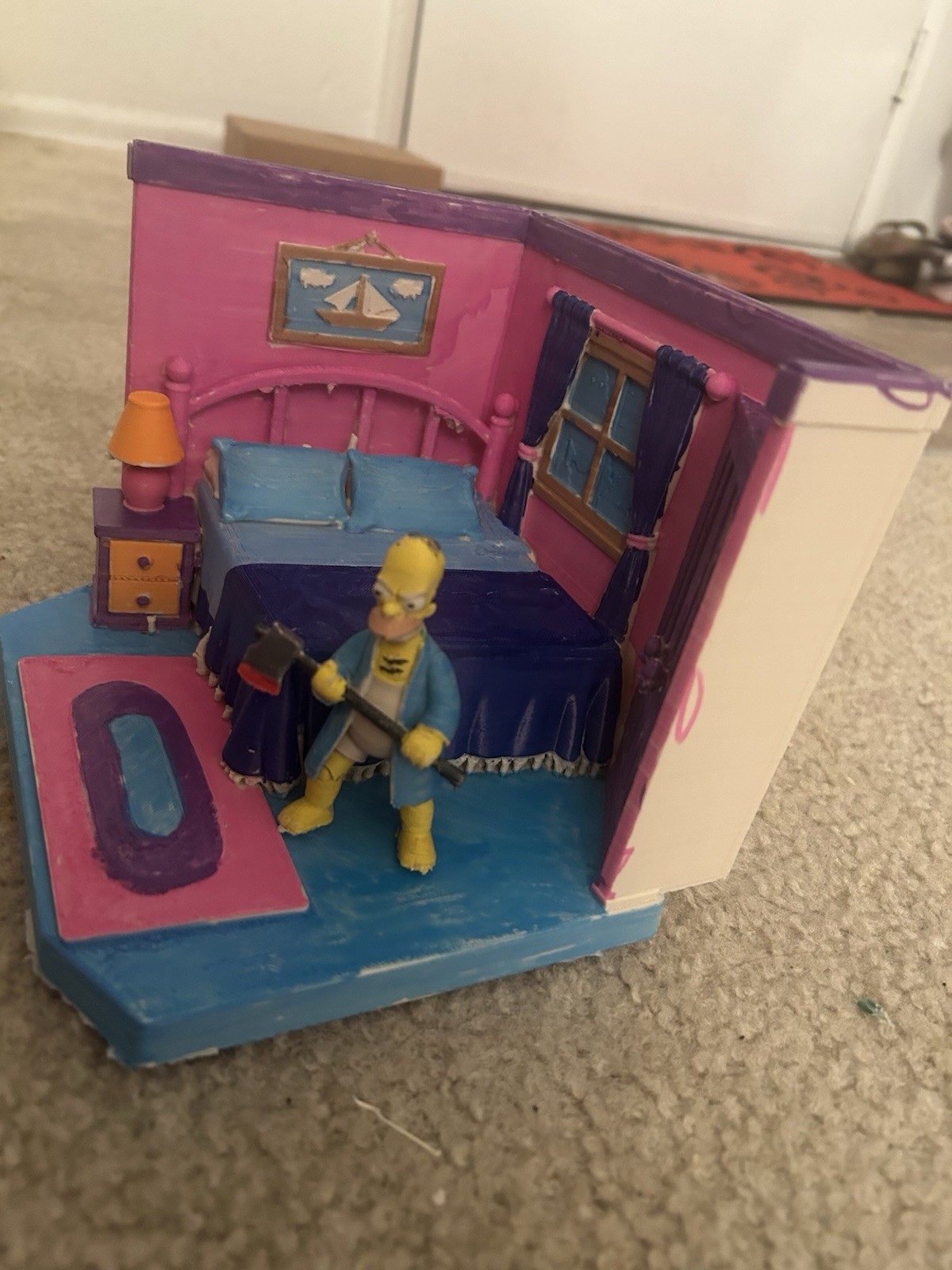 Playset Personalizzato Simpsons Casa sull'Albero dell'Orrore (Lo Shinning)Jakks Scala 2,5 Pollici