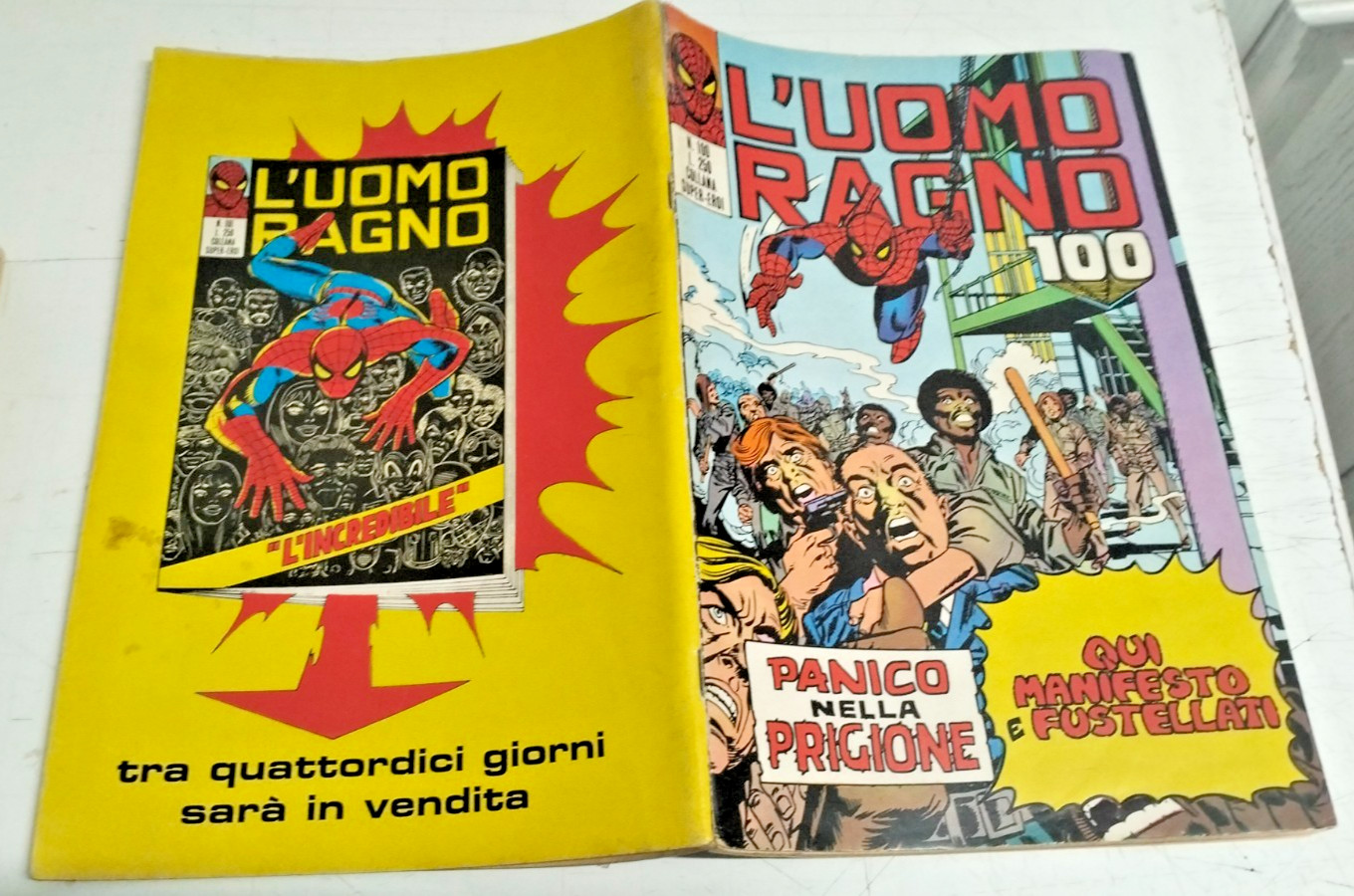 SPIDERMAN-UOMO RAGNO CORNO # 100-PANICO NELLA PRIGIONE -1974- OTTIMO-NO RESO