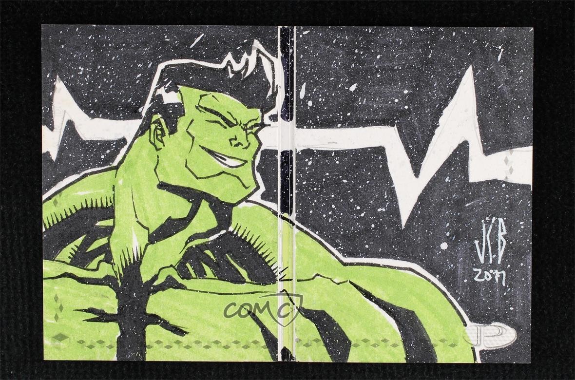 2017 Marvel Premier doppio pannello 1/1 Jeffrey Benitez pugno di ferro schizzo automatico 1j8