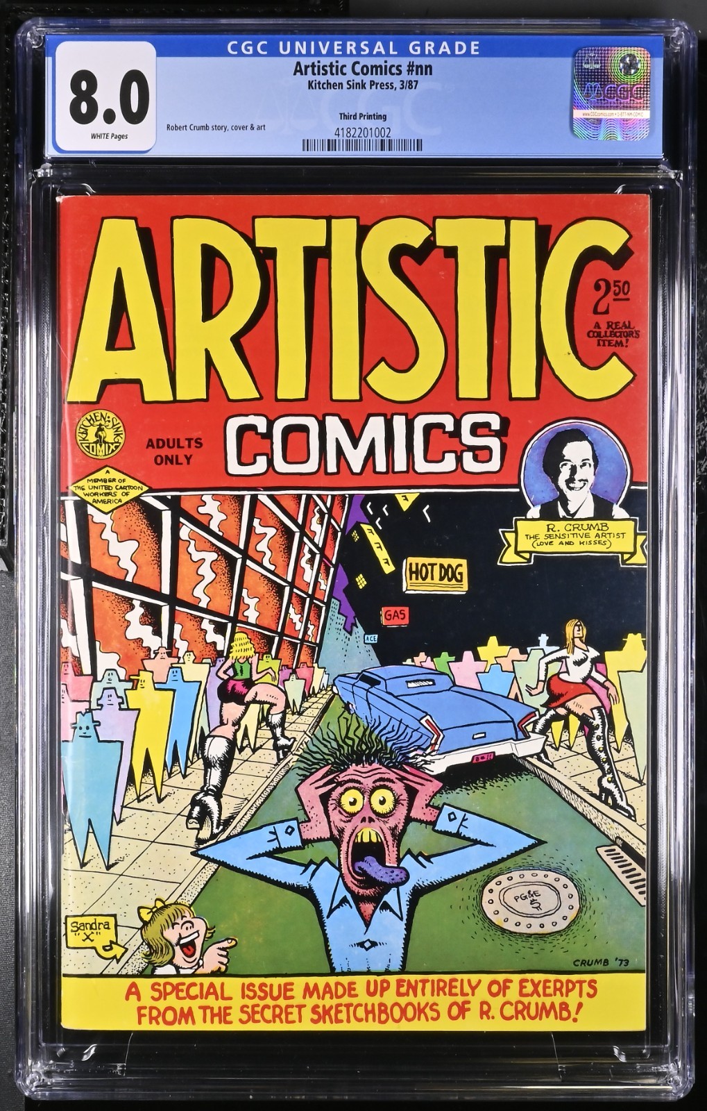 Artistic Comics #1 WP Lavello Cucina Comics World of Robert Crumb CGC 8.0 1987