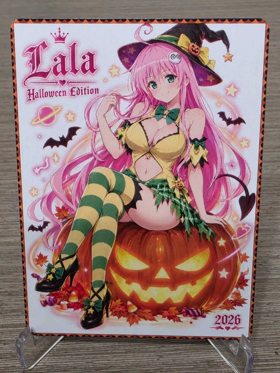 Carta Lala to Love Ru Edizione Halloween Personalizzata Serie Neko Nevi