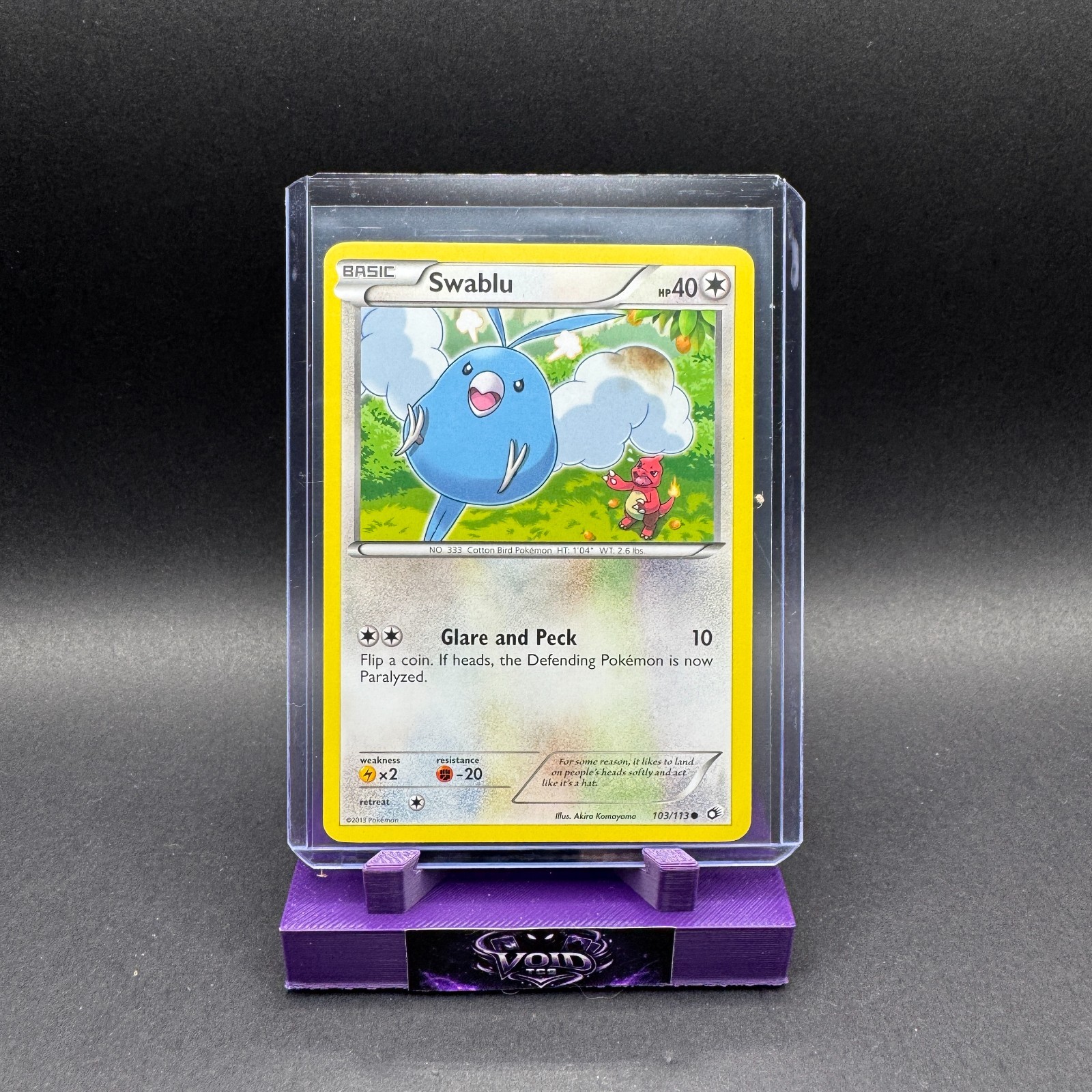 Swablu Pokemon B+W Tesori Leggendari 103/113 Mid Era MP Akira Komayama