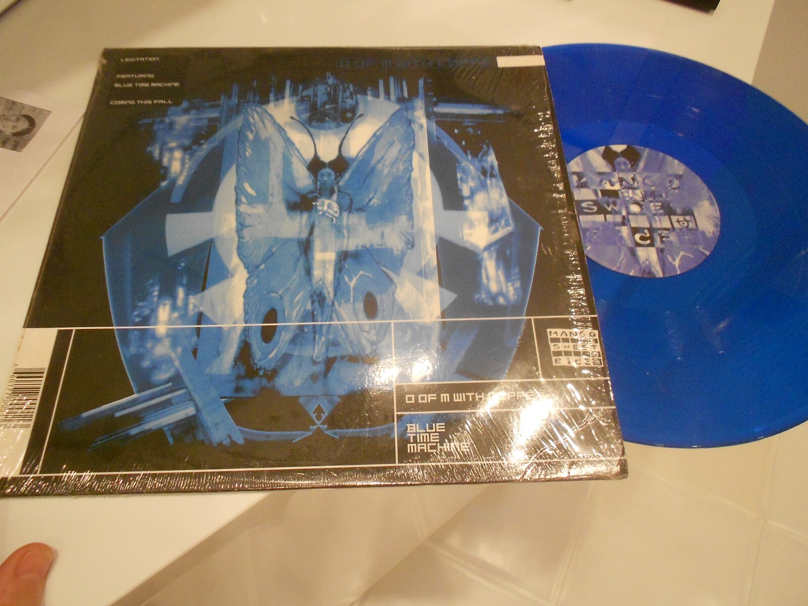 O OF M WITH COPPE 12" LP-BLUE TIME MACHINE-MANGO & SWEET RICE-EXCELLENT-BLUE WAX