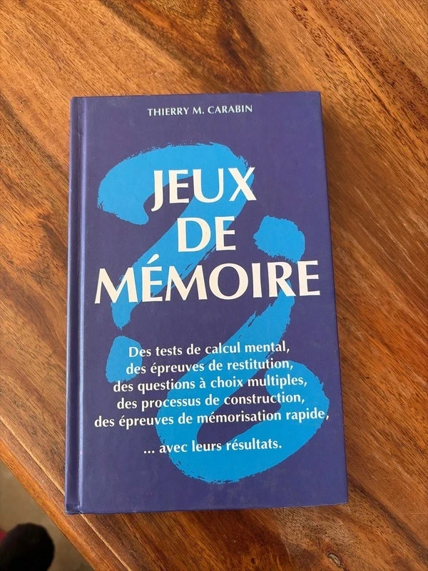 Livre jeux de mémoire